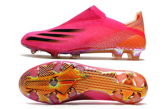 Chuteira Campo Adidas X Ghosted FG Rosa/Orange