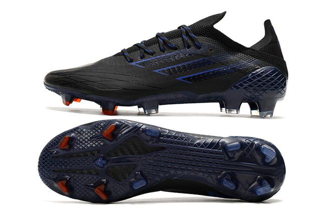 Chuteira Campo Adidas X SpeedFlow FG Black and Blue Escuro