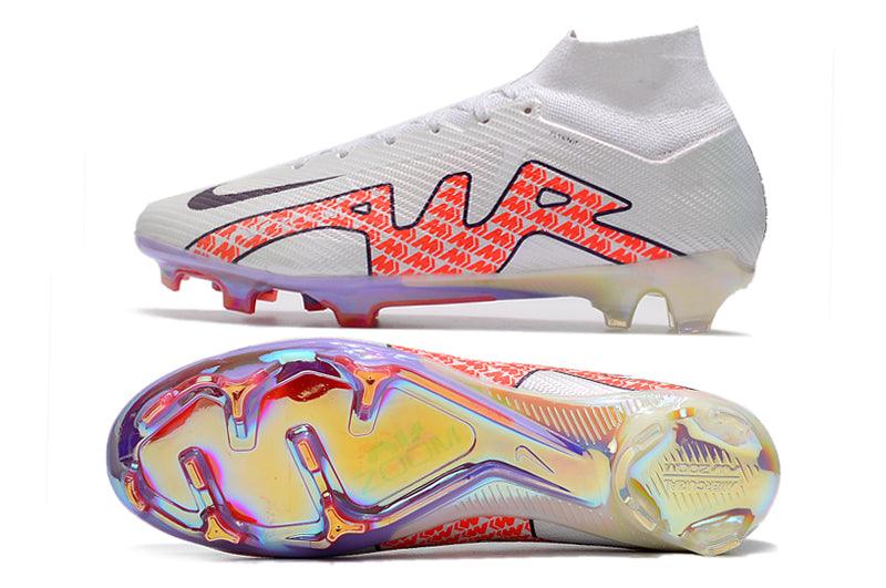 Chuteira Campo Nike Air Zoom Mercurial Superfly IX Elite FG White/Orange - Cano Alto