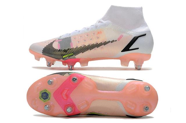 Chuteira Campo Nike Mercurial Superfly VIII Elite SG PRO Anti Clog White - Cano Alto