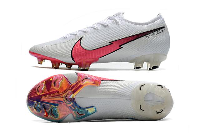 Chuteira Campo Nike Mercurial Vapor 13 Elite FG White/Rosa - Low