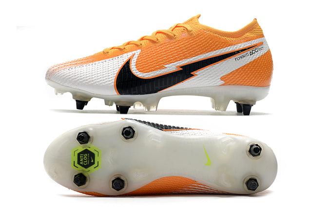 Chuteira Campo Nike Mercurial Vapor 13 Elite SG-PRO Anti Clog White and Orange