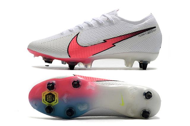 Chuteira Campo Nike Mercurial Vapor 13 Elite SG-PRO Anti Clog White/Rosa/Blue