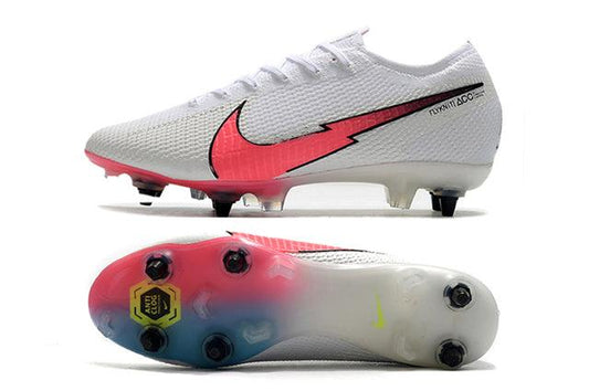 Chuteira Campo Nike Mercurial Vapor 13 Elite SG-PRO Anti Clog White/Rosa/Blue