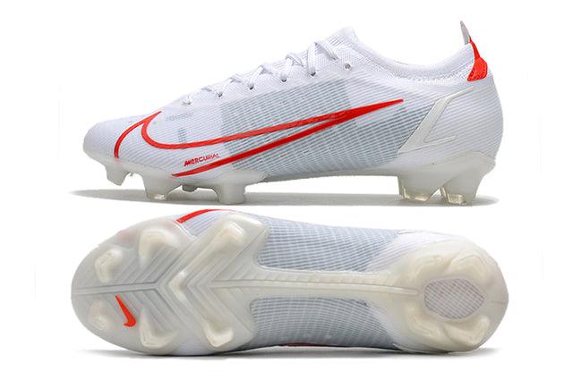 Chuteira Campo Nike Mercurial Vapor 14 Elite FG White and Red - Low