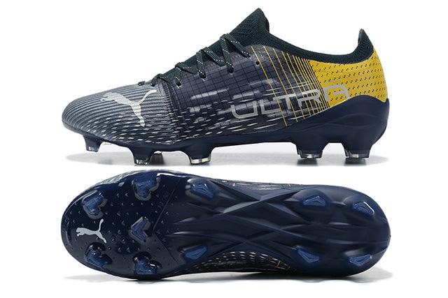 Chuteira Campo Puma Ultra FG Blue/Amarelo