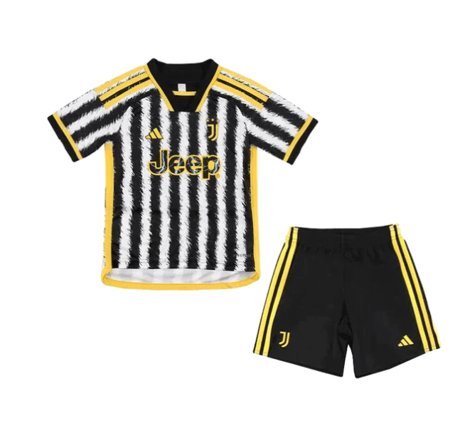Kids Kit Juventus Home 23/24 - White e Black