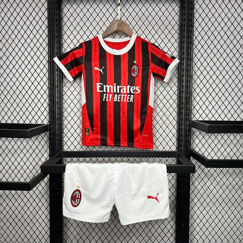 Kids Kit Milan Home 24/25 - Red and Black