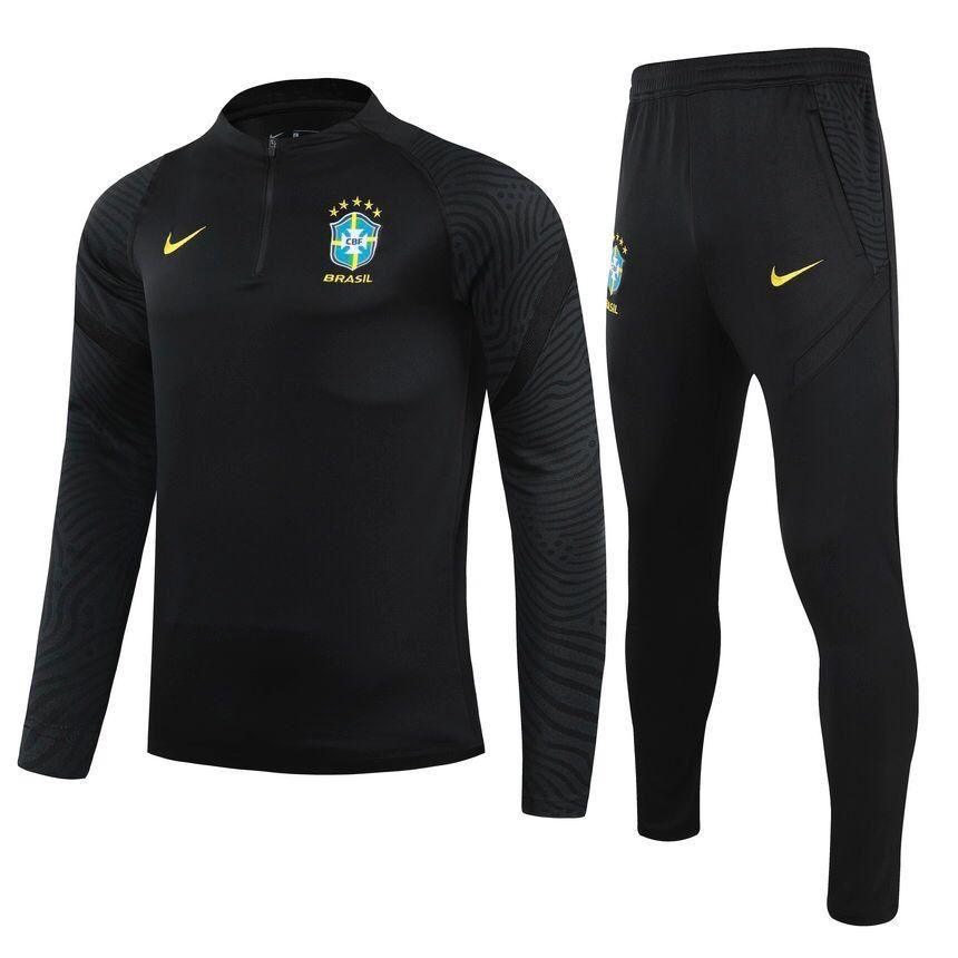 Kit Seleção Brasil 22/23 Black - Nike - Com Ziper