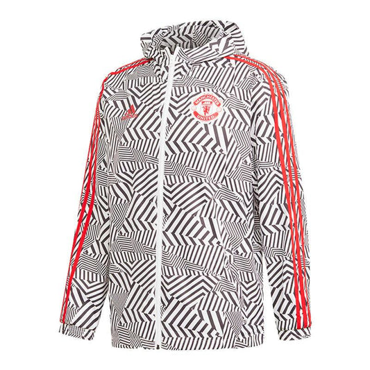Corta-vento Manchester United 21/22 Adidas - White and Black