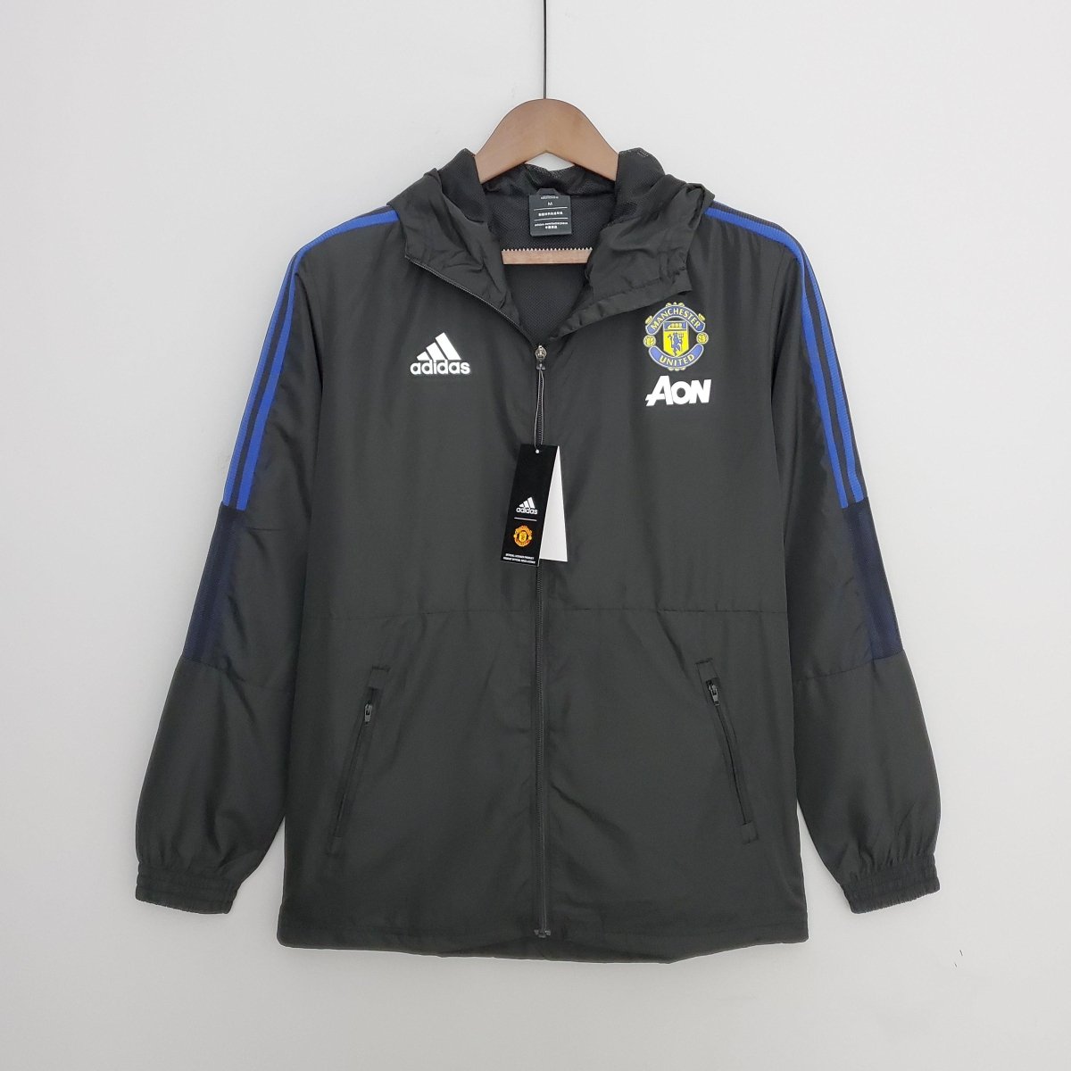 Corta-vento Manchester United 21/22 Adidas - Black and Blue