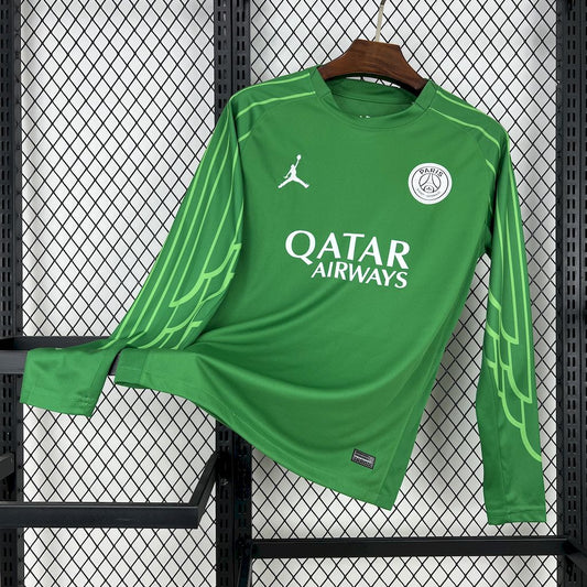 Paris Saint-Germain 2025/26 Green goalkeeper Long Sleeve Jersey