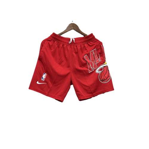 Shorts NBA Miami Heat 23/24 Casual - - Red - White - Black