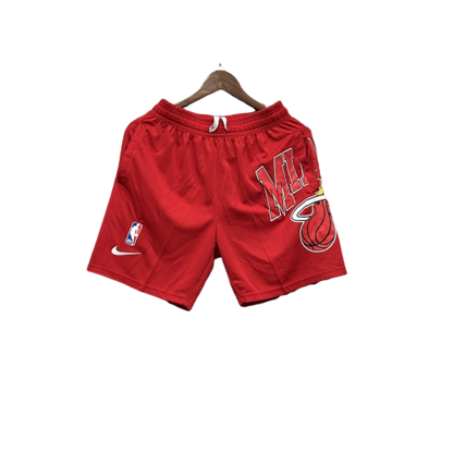 Shorts NBA Miami Heat 23/24 Casual - - Red - White - Black