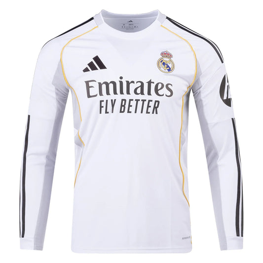 Real Madrid 2025/26 Home Long Sleeve Jersey