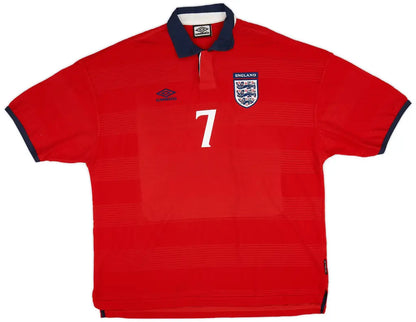 England Away Shirt Beckham #7 1999-01