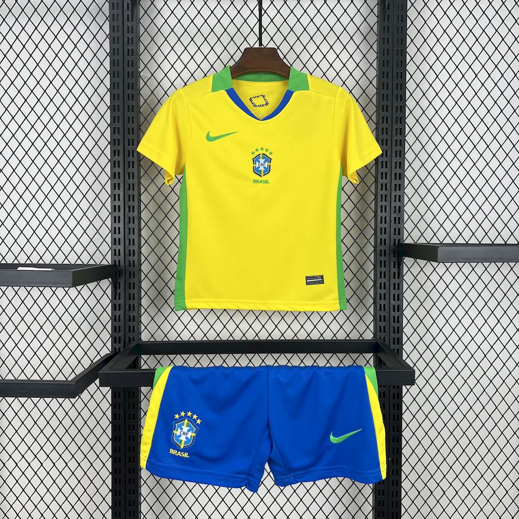 Brazil 2025/26 Home Kids Kit Brazil