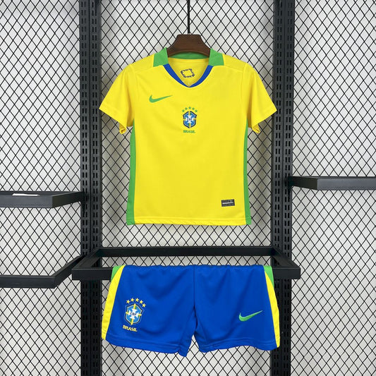 Brazil 2025/26 Home Kids Kit Brazil