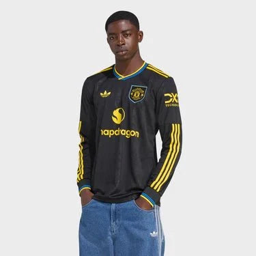 Jersey Manchester United Third Manga Longa 25/26 - Fan Version Men's - Black