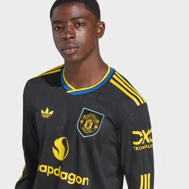 Jersey Manchester United III Long Sleeve 25/26 - Fan Version Men's - Black