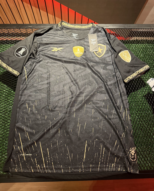 [PRONTA ENTREGA] Jersey Reebok Botafogo 24/25 Home - Preta and dourado (com patchs)