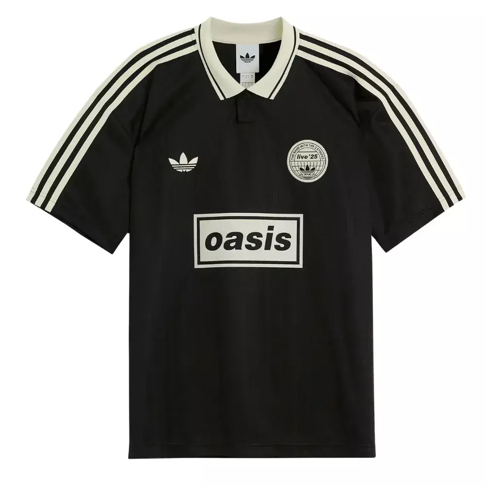 [PRONTA ENTREGA] Jersey Futebol Comemorativa Live 25 Oasis x Adidas Fan Version Preta Men's