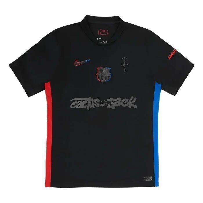 Jersey Barcelona Edition Especial Travis Scott 2025 Preta Men's