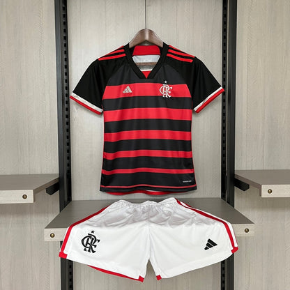 Kids Kit Flamengo I 24/25 Fan Version Adidas - Red+Black