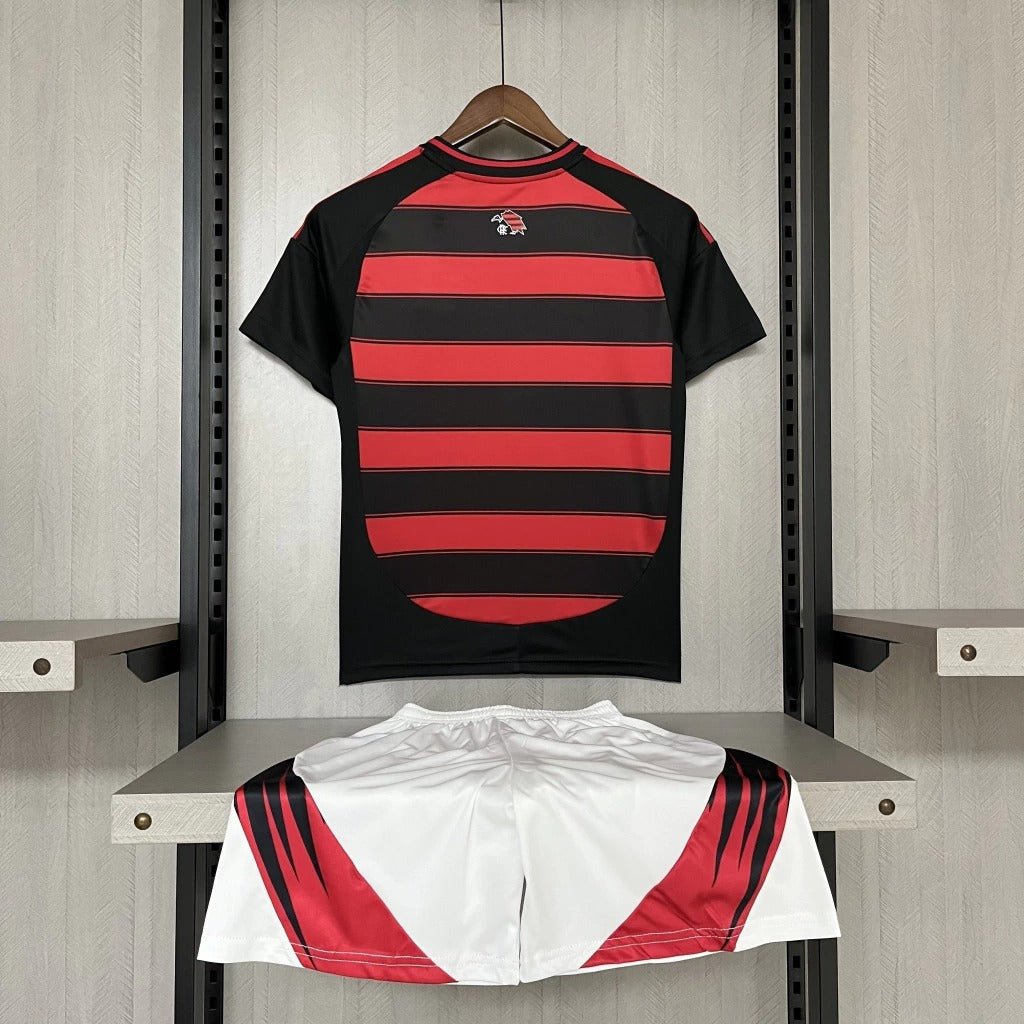 Kit Infantil Flamengo I 25/26 Torcedor Adidas - Vermelho+Preto - DA Sports Oficial