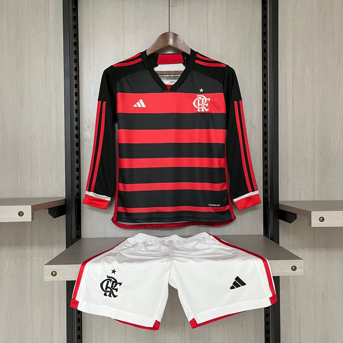 Kit Kids Flamengo Away 24/25 s/n° Fan Version Adidas