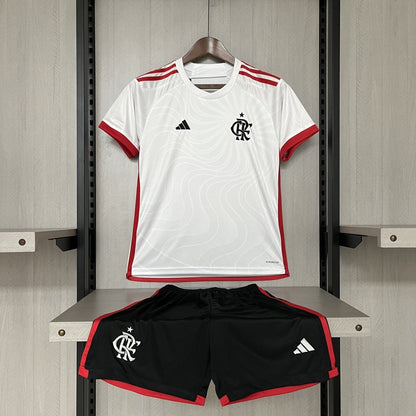 Kit Infantil Flamengo II 24/25 s/n° Torcedor Adidas - Branco - DA Sports Oficial