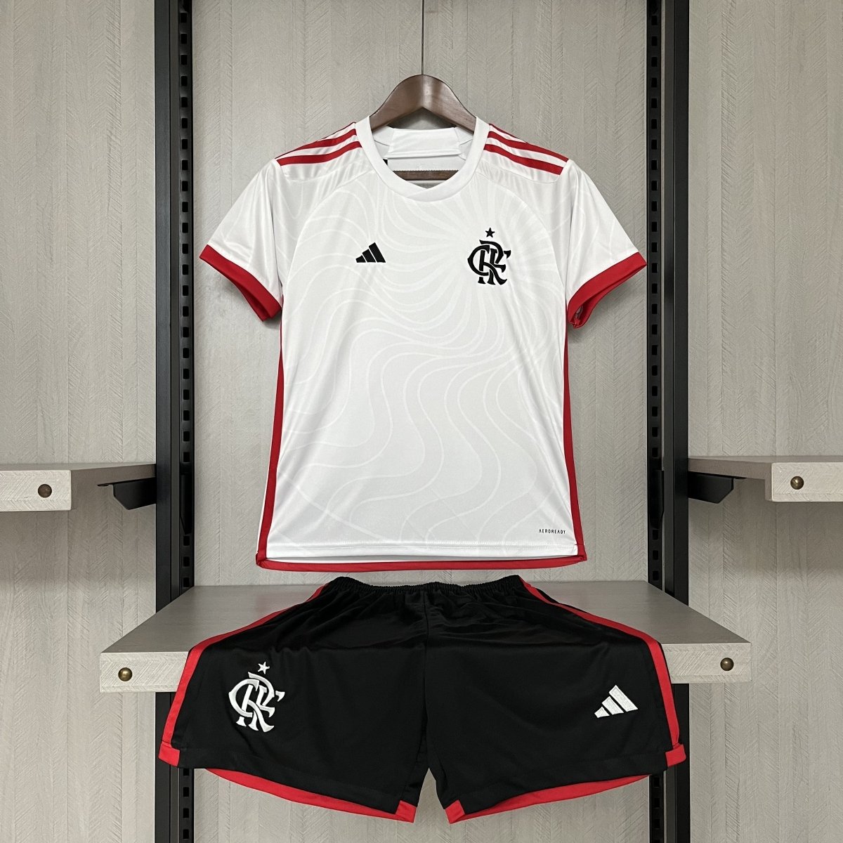 Kit Kids Flamengo Away 24/25 s/n° Fan Version Adidas - White