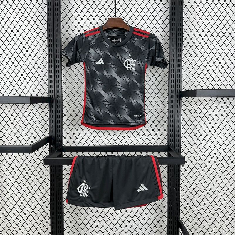 Kids Kit Flamengo III 24/25 Without Number° Fan Version Adidas - Gray