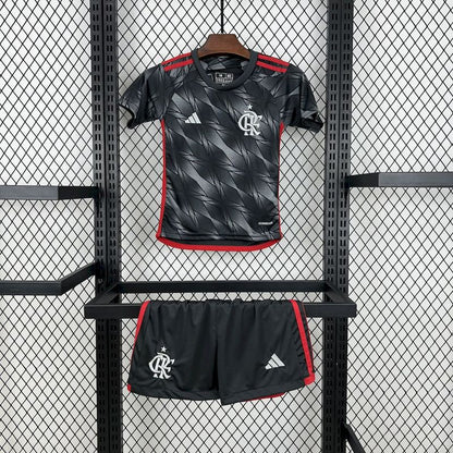 Kids Kit Flamengo III 24/25 Without Number° Fan Version Adidas - Gray