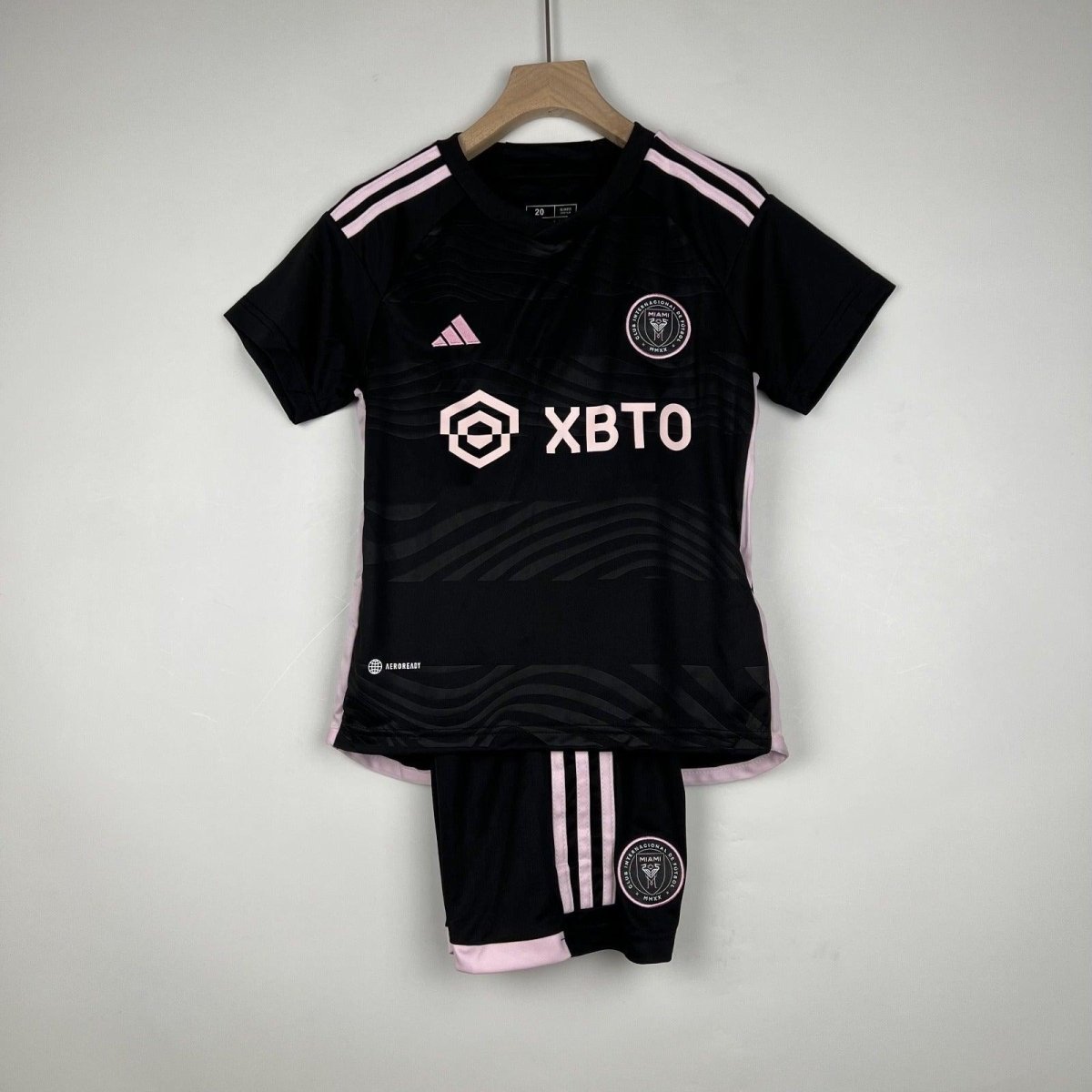 Kit Kids Inter Miami Home 23/24 Adidas - Black e Pink