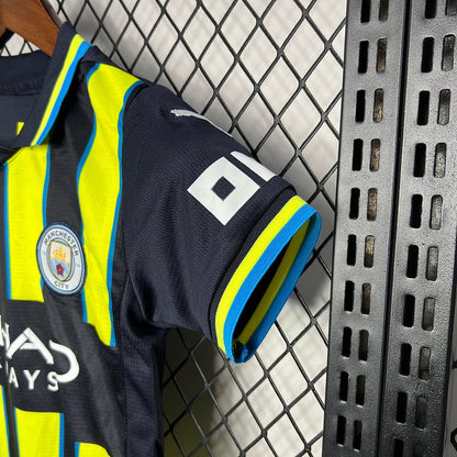 Kit Infantil Manchester City 24/25 - Preto e Verde - DA Sports Oficial