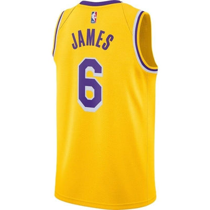 Los Angeles Lakers LeBron James #6 2021/22 Player NBA Jersey Yellow - Slim Fit
