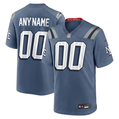 New England Patriots 2025 Rivalries Collection Custom Game Jersey - Storm Blue