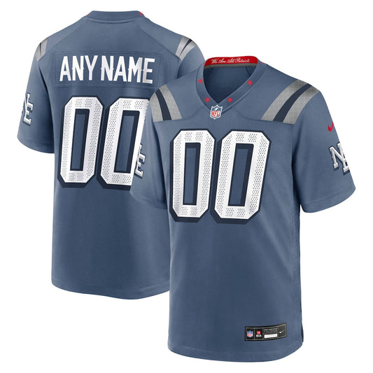 New England Patriots 2025 Rivalries Collection Custom Game Jersey - Storm Blue