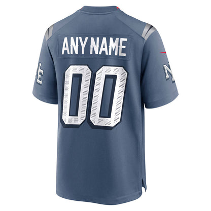 New England Patriots 2025 Rivalries Collection Custom Game Jersey - Storm Blue