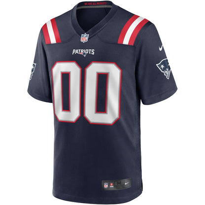 New England Patriots Game Home Jersey - Navy - Custom NFL
