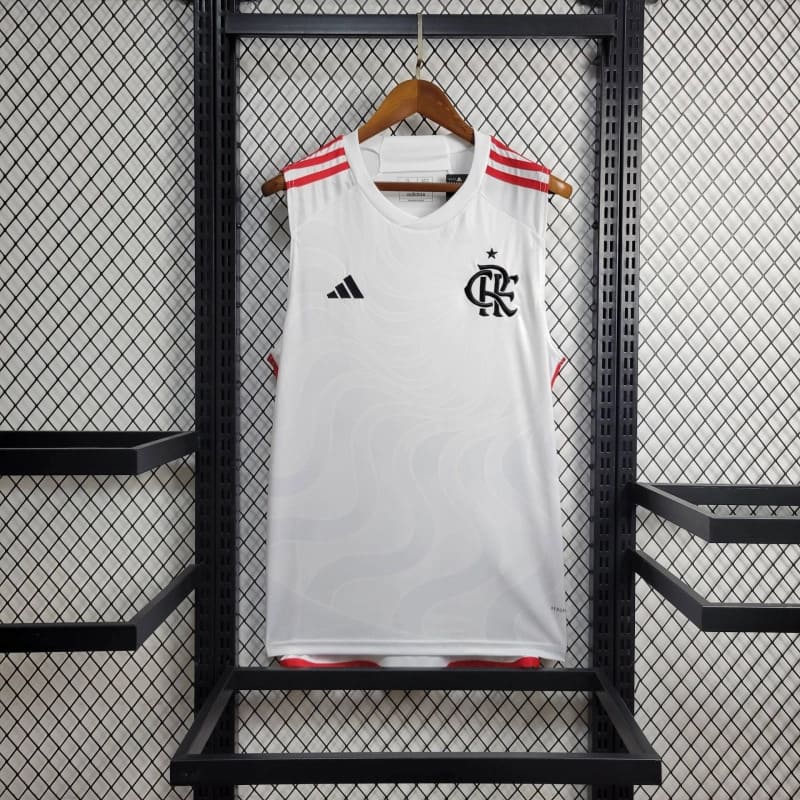 Tank Top Flamengo Away 24/25 s/n° Fan Version Adidas Men's - White