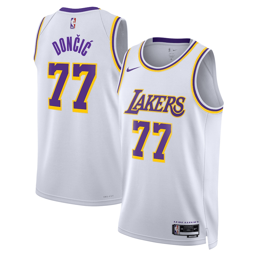 Tank Top NBA Nike Los Angeles Lakers nº 77 Luka Dončić Men's - White