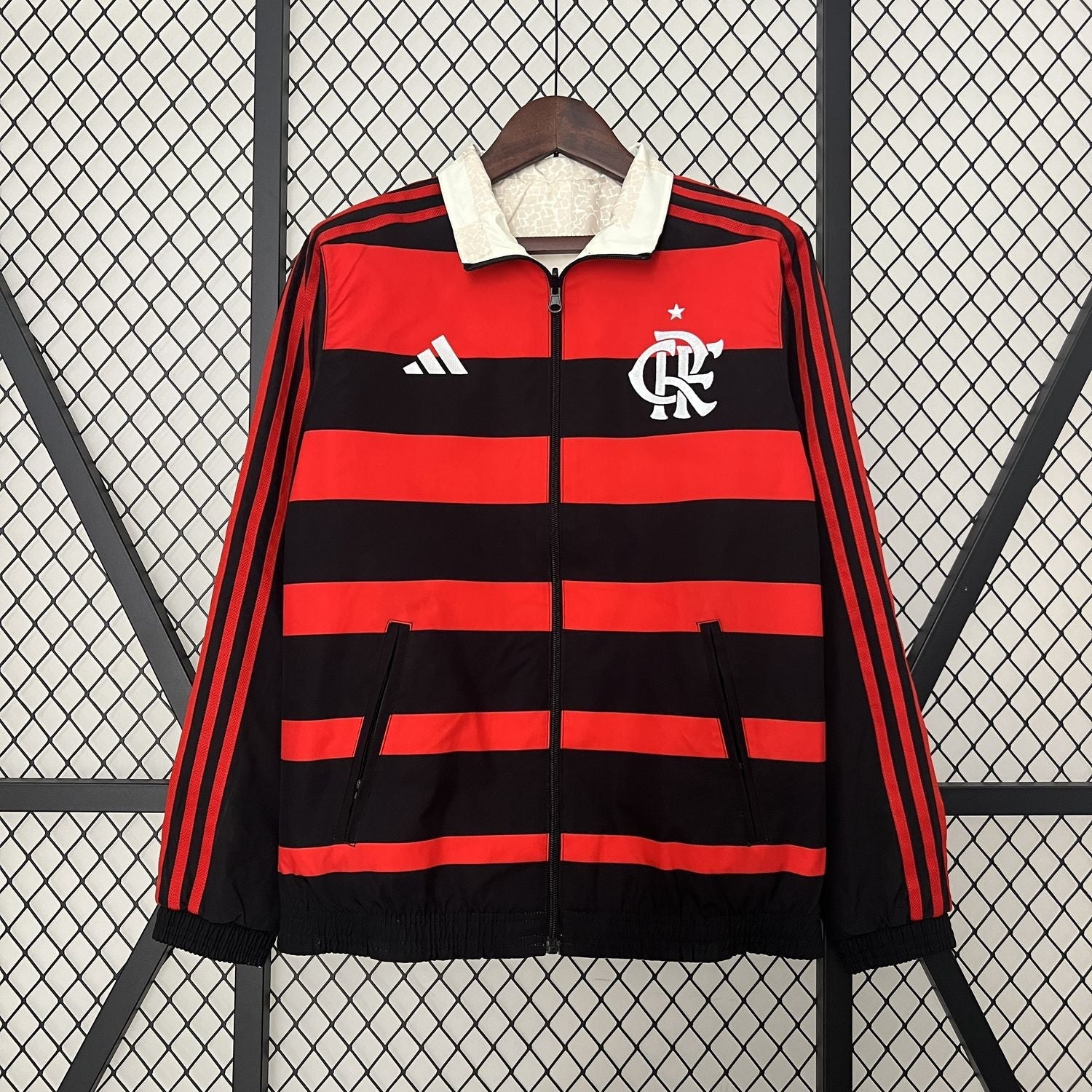 Windbreaker Flamengo - Black and Red